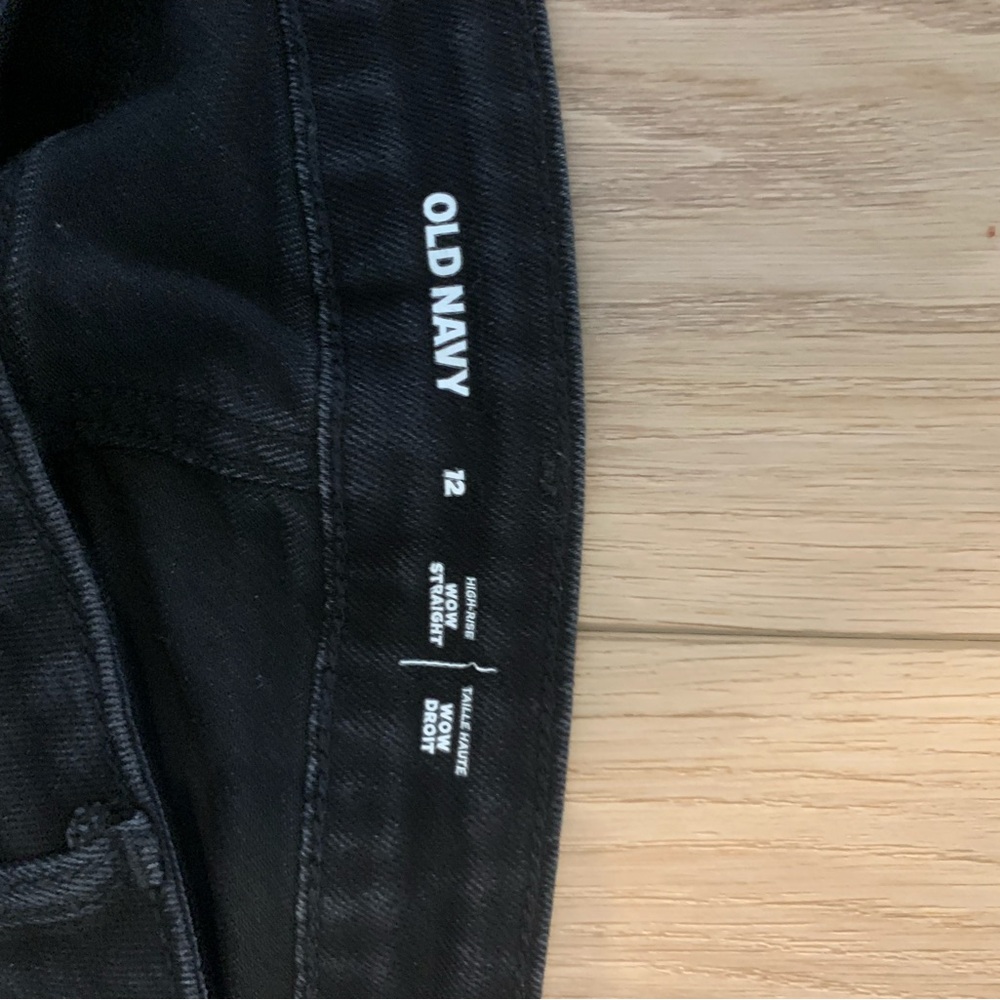 Old Navy Black Slim Straight Jeans